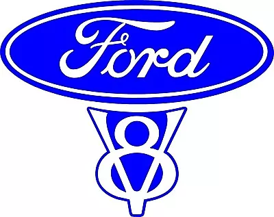 Ford V8  Vintage Old Style Decal 5.6 W X 4.5 H • $4.50