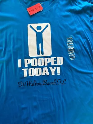 NWT Alvin's Island Collection Ft. Walton Beach FL I Pooped Today Blue Men's XL • $9