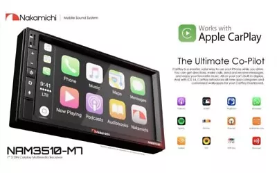 Nakamichi Double Din Head-Unit With Carplay - NAM3510-M7 • $499