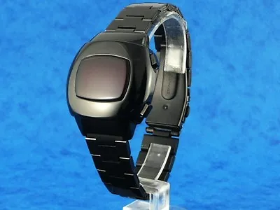 BLACK 70s Vintage Style LED LCD DIGITAL Rare Retro Mens Watch 12 & 24 Hour P3 • $80.88