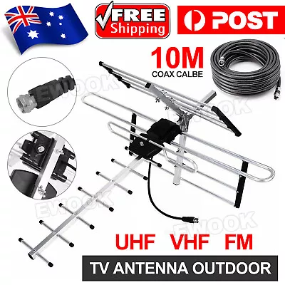 Digital TV Outdoor Antenna Aerial UHF VHF FM AUSTRALIAN Signal Amplifier Booster • $26.85