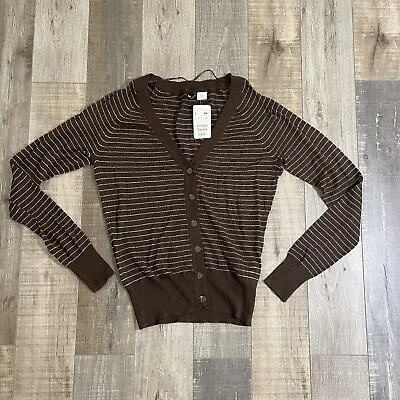 H&M Divided Women’s Brown Button Up  Cardigan Sweater Size 10 • $11.11