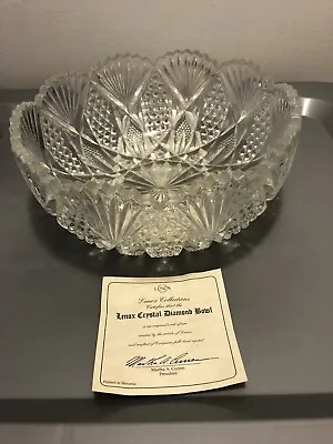 Lenox Crystal Diamond Bowl With Certicate Of Authenticity Lead Crystal • $12.50