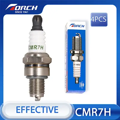 4pcs TORCH CMR7H M10x1mm Spark Plug Replacement For NGK CR7HSA CMR5H 7599 6776 • $37.15