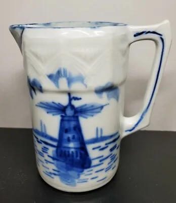 Delft Blue & White Lighthouse Pitcher • $18