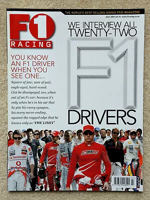 F1 Racing July 2007 - All Drivers Interviewed • £5.45