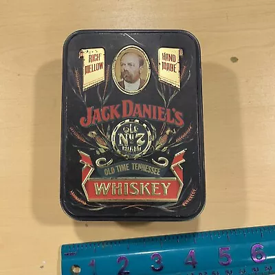 Vintage Empty Jack Daniels Old Time Tenness Whiskey Tin Hinged Embossed Box • $14.55