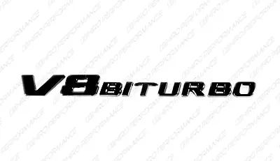 $9.99 • Buy Gloss Black Fender Emblem Badge Logo Sticker For Mercedes-Benz V8 Biturbo AMG