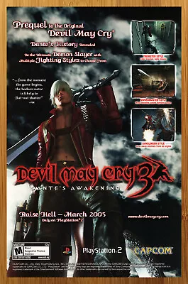 2005 Devil May Cry 3 Playstation 2 PS2 Vintage Print Ad/Poster Official Game Art • $19.49