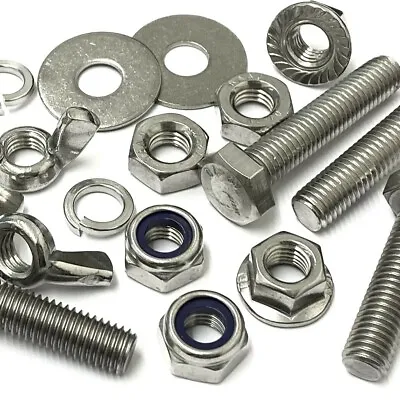 M6 Fully Threaded Bolts Nuts Or Washers A2 Stainless Steel High Tensile Screws • £3.50