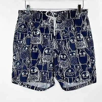 Blumint XL Mens Arthus Navy Monster Swim Trunks Mid Length • $22.50