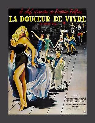 LA DOLCE VITA * CineMasterpieces FRENCH ANITA EKBERG ORIGINAL MOVIE POSTER 1960 • $1295