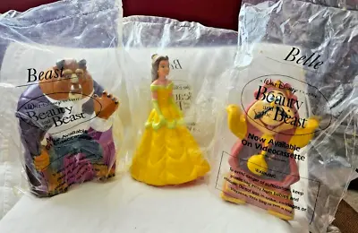 Vintage Disney's Beauty And The Beast Hand PuppetsToy Figures Pizza Hut 1990s • $13.99