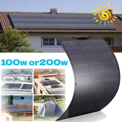 ALLPOWERS 100W OR 200W Flexible Mono Solar Panel Efficiency IP68 Solar Off Grid • $96.75