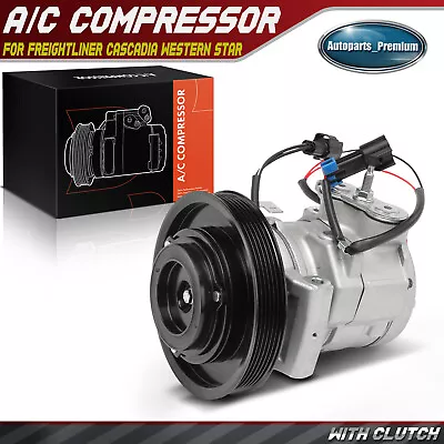 A/C Compressor With Clutch For Freightliner Cascadia Columbia Western Star 3700 • $128.79