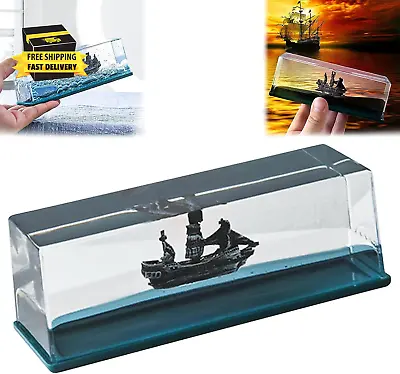 Cruise Ship Fluid Drift Bottle Unsinkable Boat In A Box Titanic Model Liquid W • $25.64