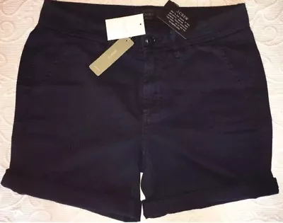 J Crew 6 Chino Sunday Slim Chino Shorts NWT $49.50 Navy Blue E8487 • $19.95