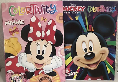Disney Minnie And Mickey Mouse & Friends Colortivity Activity 2 Book Set • $4.99
