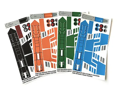 CUSTOM STICKERS For STAR WARS VINTAGE X-WING FIGHTER 1978-82 - CUSTOM COLORS • $9