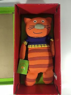£15.50 • Buy Latitude Enfant 14  Orange Tabby Cat Plush Sacha Woolly Knit Stuffed Animal Toy