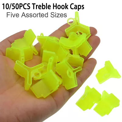 10/50pcs Treble Hook Covers Holders Protector #1-#5 Case Fishing Lure Safety Cap • $6.97