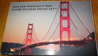 2018 Reverse Silver Proof Set U.S Mint Box COA 10 Coins Silver Half Quarter Dime • £119.46