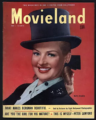 Movieland Magazine May 1947 Betty Grable~ Clark Gable ~Cary Grant~Burt Lancaster • $29.99
