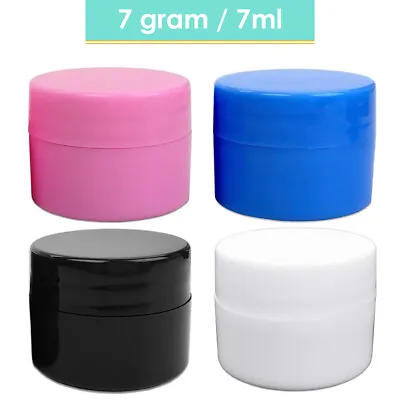 24 Jars 7 Gram High Quality Round Plastic Cosmetic Sample Container Jars • $8.69