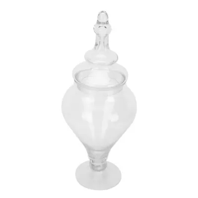 Clear Glass Apothecary Jar With Lid For Home Decor And Buffet Use-RL • £25.69