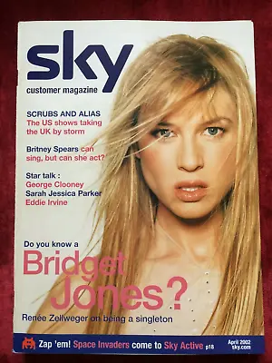 SKY TV Mag April 2002 RENEE ZELLWEGER Britney Spears Kirsten Dunst Olsen Twins • £14.99