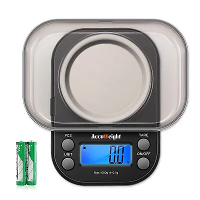 Small Mini Kitchen Scale 1000g / 0.1g Jewelry Portable Pocket Scale Weight Black • $11.99