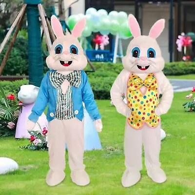 Easter Bunny Costume Adult Plush Rabbit Costume For Party Carnival Women Men • $68.04