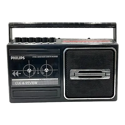 Vintage Philips D7160 2 Band Radio Cassette Recorder Tested & Working • $99