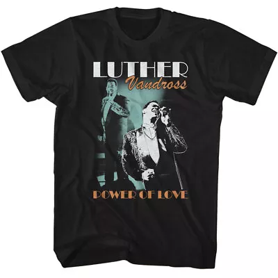 Luther Vandross Power Of Love Live On Stage Men's T Shirt R&B Soul Music Merch • $25.50