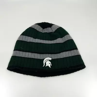 Captivating MSU Winter Hat Mens One Size Beanie Cap Green Michigan State Spartan • $15.19