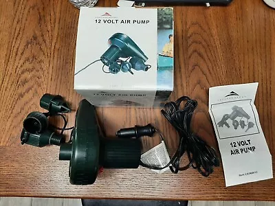 Cascade Sport 12V Car Electric Air Pump Inflate & Deflate W/3 Adapters Coleman • $9.99