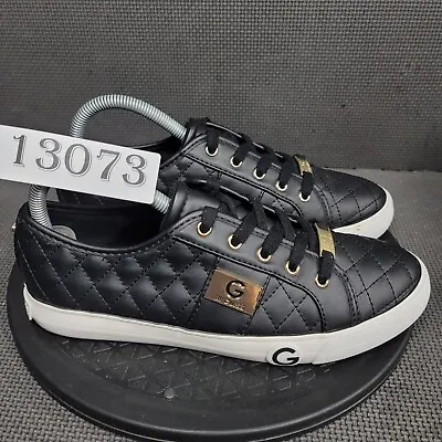 G By Guess Byrone Shoes Womens Sz 7.5M Black Quilted Sneakers • $15.60