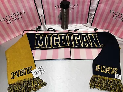 Victoria’s Secret Pink University Of Michigan Wolverines Scarf & Cup • $35.99