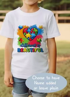 AWARENESS CHILDREN'S  T SHIRT * PERSONALISED ~ Autism ~ Additional Needs Ref9 • £8.99