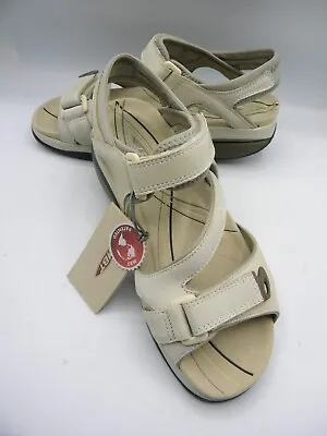 MBT Katika Ivory Leather Ankle Strap Sandal Size EU 37 US 6 - 6.5 NEW $189 • $99