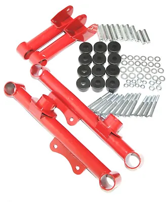 Red Racing Rear Upper And Lower Tubular Control Arms For 79-04 Ford Mustang • $109.99