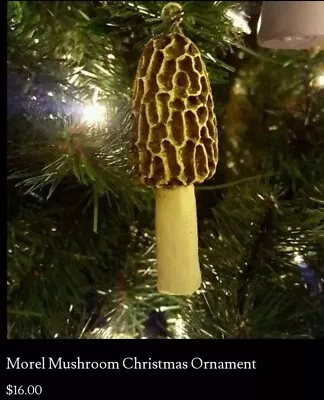 Morel Mushroom Christmas Ornament  • $16