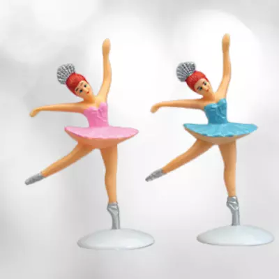2 Pc Ballerina Mini Cake Adornments (1.75 Inches) • $4.88