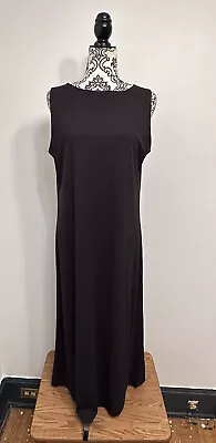 Erika Studio Woman’s Black Sleeveless Unlined Long Dress Size Large • $20