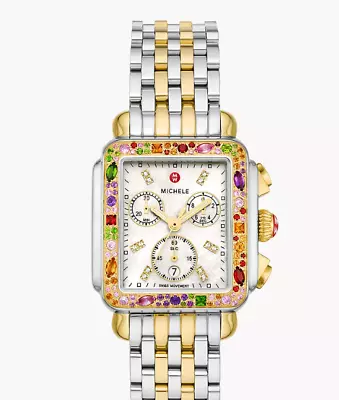 Michele Deco Soirée Two-Tone 18K Gold-Plated Diamond Swiss Women's MWW06A000801 • $2695