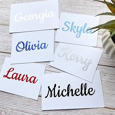 1510 Personalised Vinyl Name Stickers Decal Label Water Bottle Wedding 1  2  / • £8.99