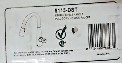 Delta 9113-DST Essa 1-Handle Pull-Down Sprayer Kitchen Faucet MagnaTite Chrome • $120