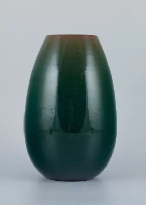 Clément Massier (1845 - 1917) For Golfe-Juan. Unique Ceramic Vase In Green. • $840