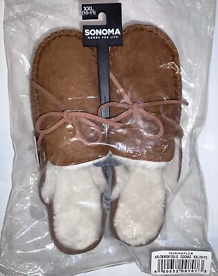 Sonoma Women's Moccasin Slippers XXL (10-11) Brown Shoes With Bow Sealed NWT • $16.65