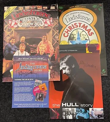 £40 • Buy Lindisfarne Concert Programmes Etc 1985-13 Three Orig Autographed By Ray Laidlaw